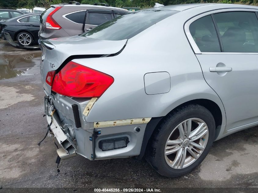 2010 Infiniti G37X VIN: JN1CV6AR3AM254362 Lot: 40445255