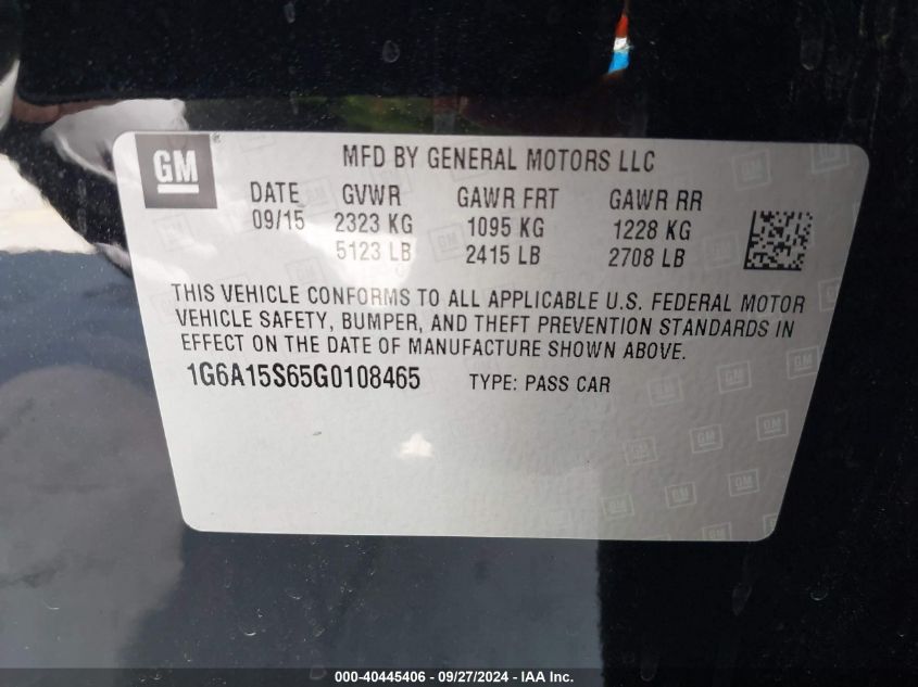 1G6A15S65G0108465 2016 Cadillac Cts-V