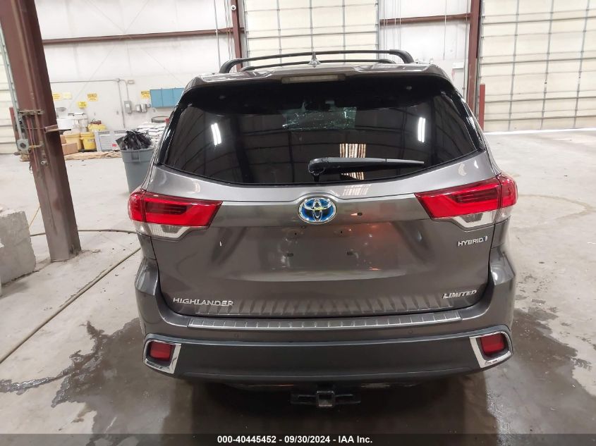 2017 Toyota Highlander Hybrid Limited VIN: 5TDDGRFH2HS028583 Lot: 40445452