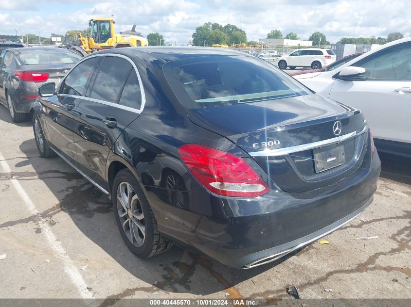 2015 Mercedes-Benz C 300 4Matic/Luxury 4Matic/Sport 4Matic VIN: 55SWF4KB9FU024854 Lot: 40445570