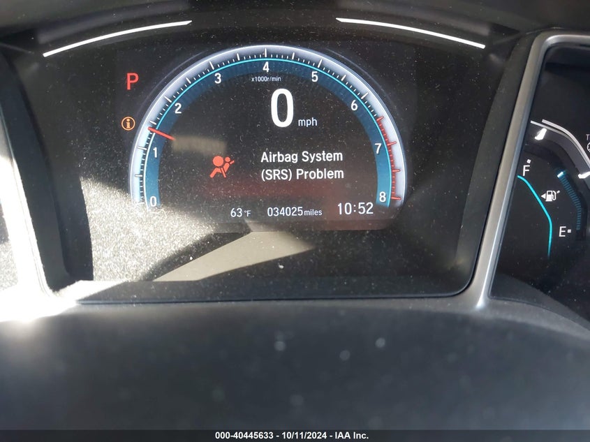 VIN 19XFC1F36KE017341 2019 HONDA CIVIC EX