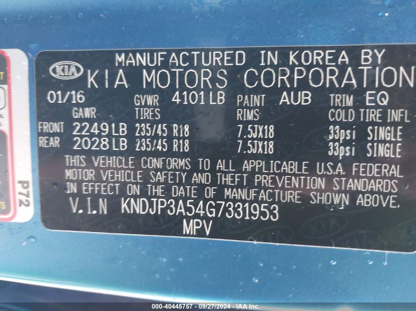 KNDJP3A54G7331953 2016 Kia Soul +