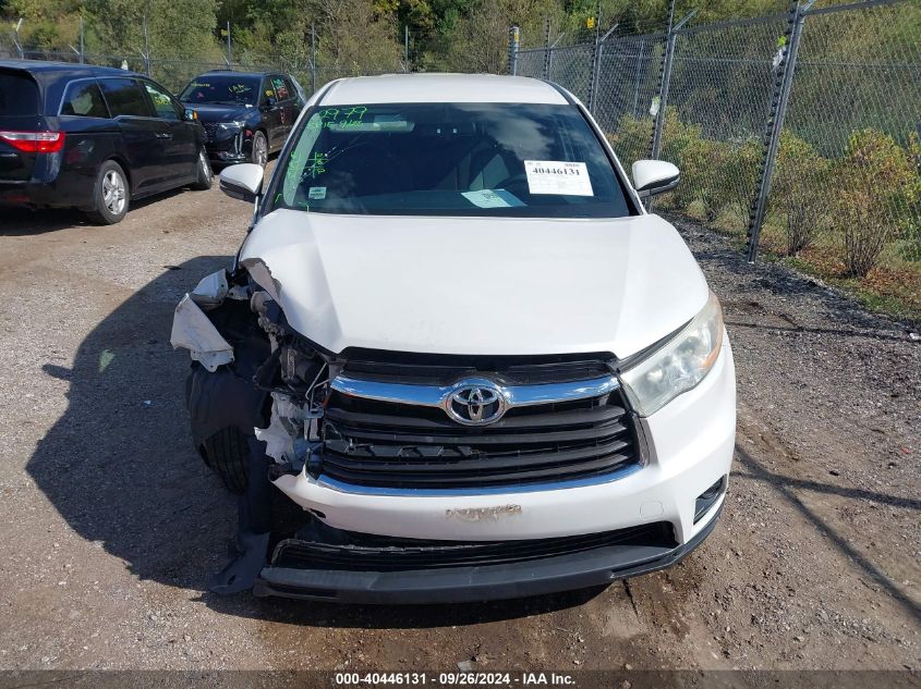 2014 Toyota Highlander Le VIN: 5TDZARFH2ES009051 Lot: 40446131