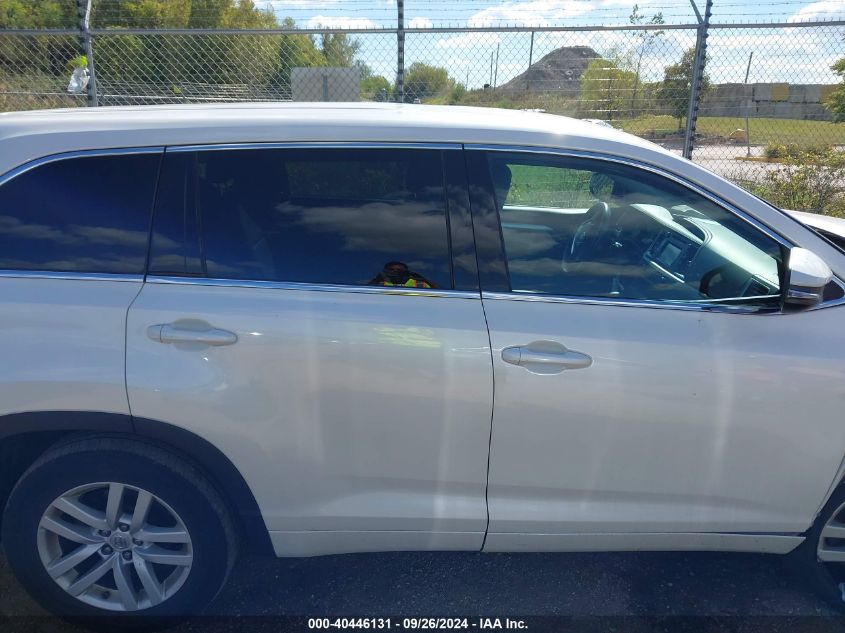 2014 Toyota Highlander Le VIN: 5TDZARFH2ES009051 Lot: 40446131