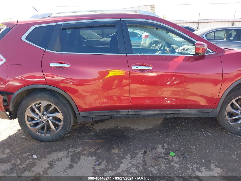 2016 Nissan Rogue Sl VIN: 5N1AT2MTXGC750148 Lot: 40446241