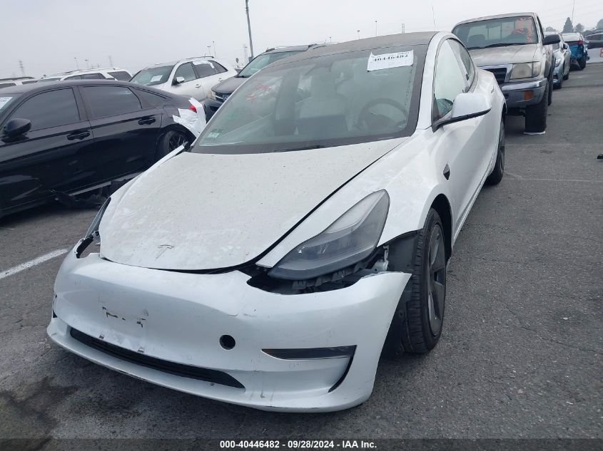 2022 Tesla Model 3 Long Range Dual Motor All-Wheel Drive VIN: 5YJ3E1EB2NF196014 Lot: 40446482