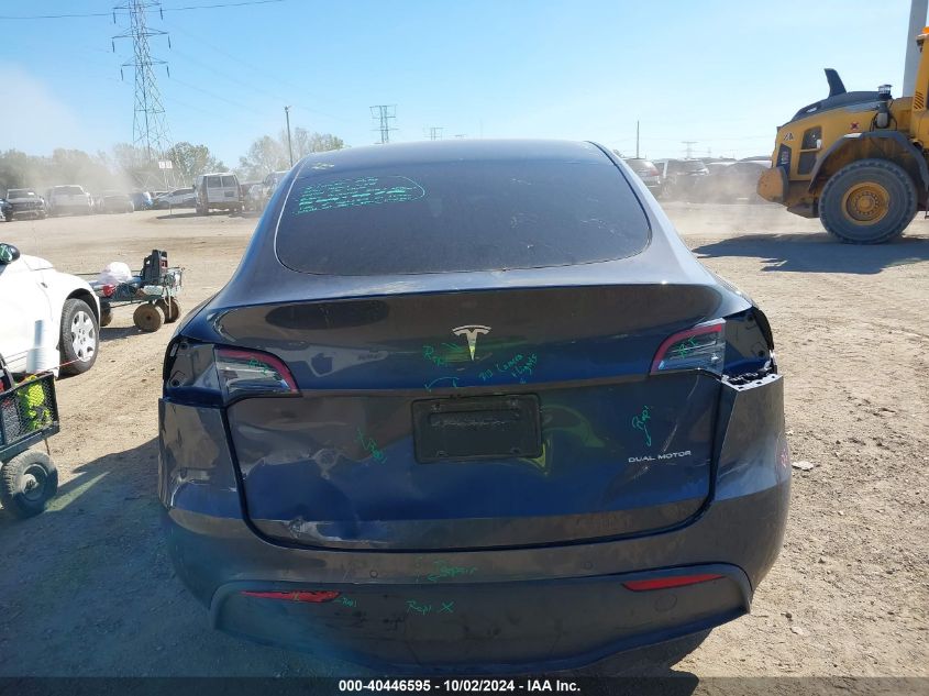 2022 Tesla Model Y Long Range Dual Motor All-Wheel Drive VIN: 7SAYGAEE0NF431104 Lot: 40446595