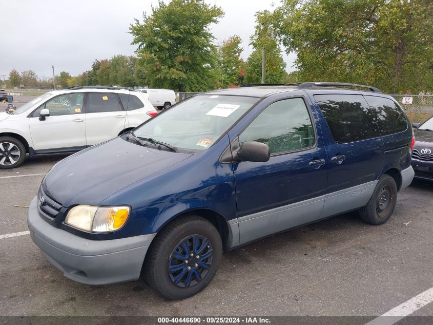 2002 Toyota Sienna Le VIN: 4T3ZF13C02U462929 Lot: 40446690