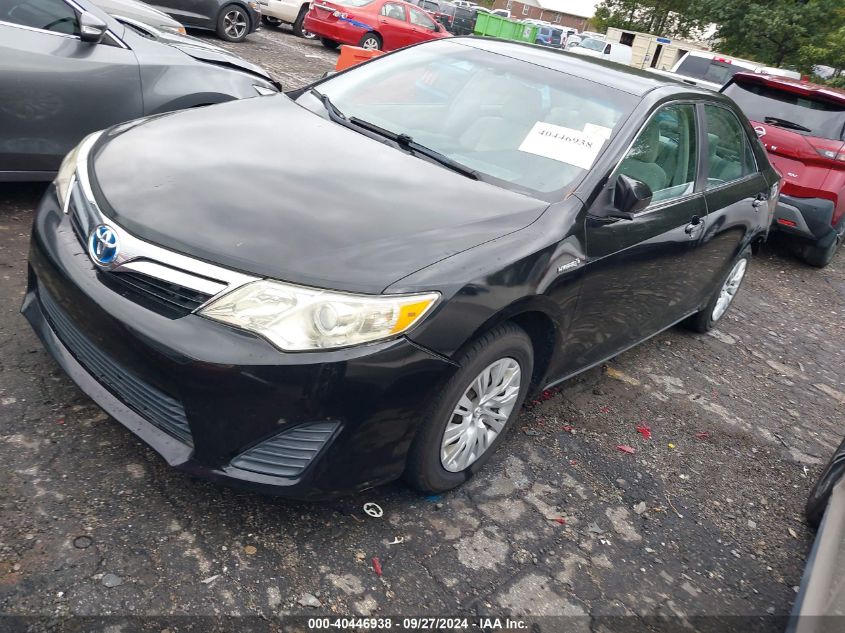 2012 Toyota Camry Hybrid Le VIN: 4T1BD1FK2CU046885 Lot: 40446938