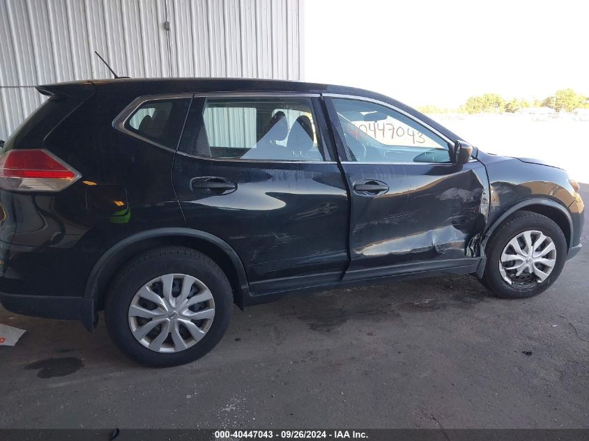 2016 Nissan Rogue S/Sl/Sv VIN: KNMAT2MV4GP654465 Lot: 40447043