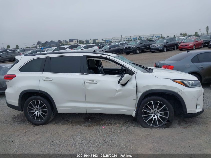 2018 Toyota Highlander Se VIN: 5TDKZRFH9JS531163 Lot: 40447163