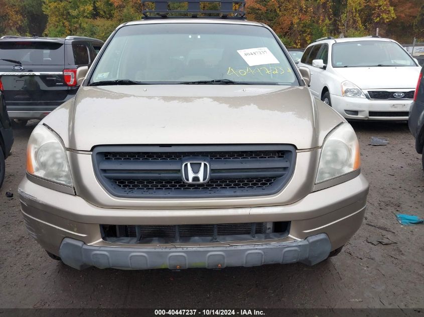 2005 Honda Pilot Ex-L VIN: 5FNYF18575B046585 Lot: 40447237