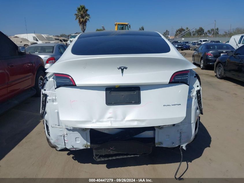 2021 Tesla Model Y Long Range Dual Motor All-Wheel Drive VIN: 5YJYGDEE6MF228795 Lot: 40447279