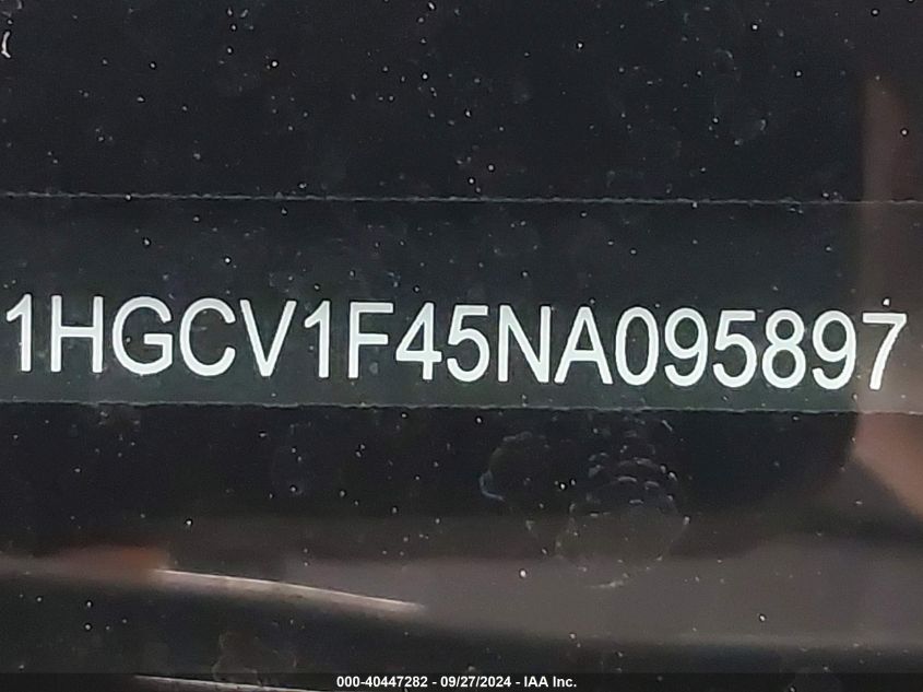 1HGCV1F45NA095897 2022 Honda Accord Sport Special Edition