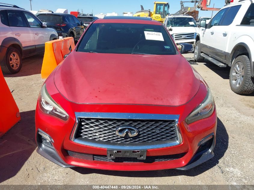 2018 Infiniti Q50 Red Sport 400 VIN: JN1FV7AP2JM460676 Lot: 40447448