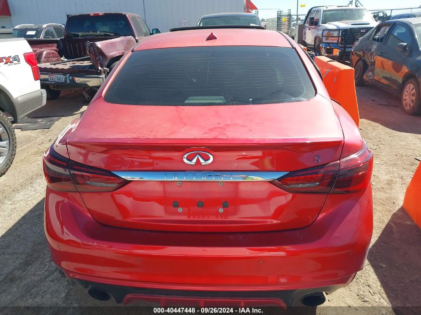 2018 Infiniti Q50 Red Sport 400 VIN: JN1FV7AP2JM460676 Lot: 40447448