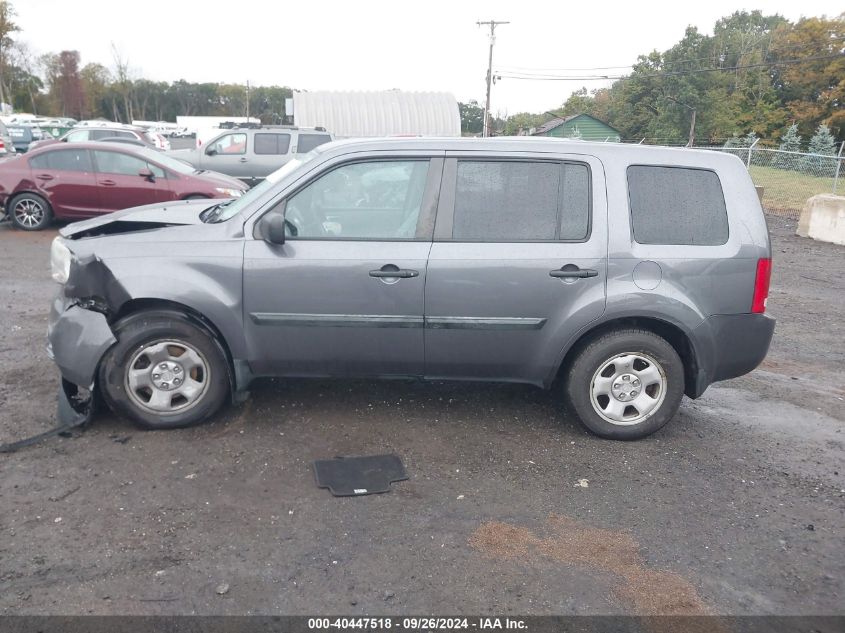 2014 Honda Pilot Lx VIN: 5FNYF4H26EB048271 Lot: 40447518