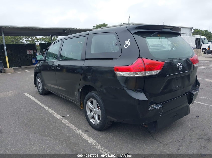 Vin: 5tdzk3dc0es449836, lot: 40936367, toyota sienna l v6 7 passenger 20143