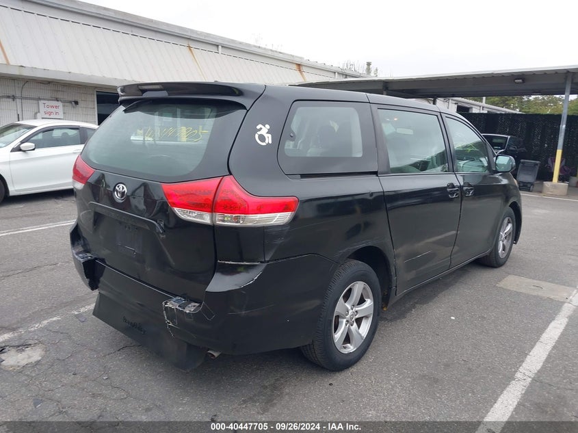 Vin: 5tdzk3dc0es449836, lot: 40936367, toyota sienna l v6 7 passenger 20144