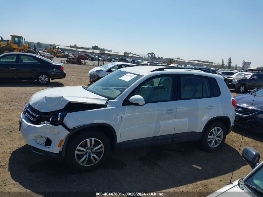 2016 Volkswagen Tiguan S VIN: WVGAV7AX8GW551659 Lot: 40447801