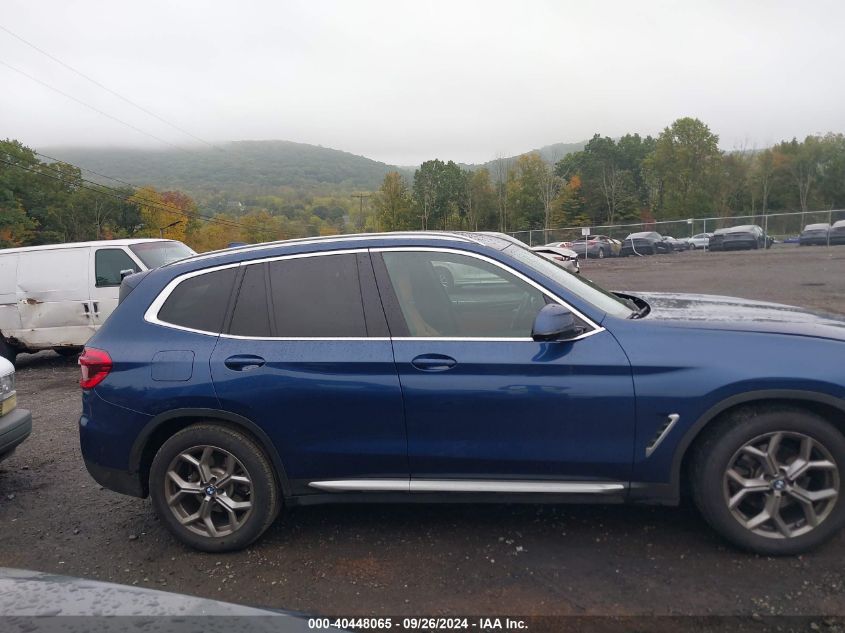 2021 BMW X3 xDrive30I VIN: 5UXTY5C04M9G38768 Lot: 40448065