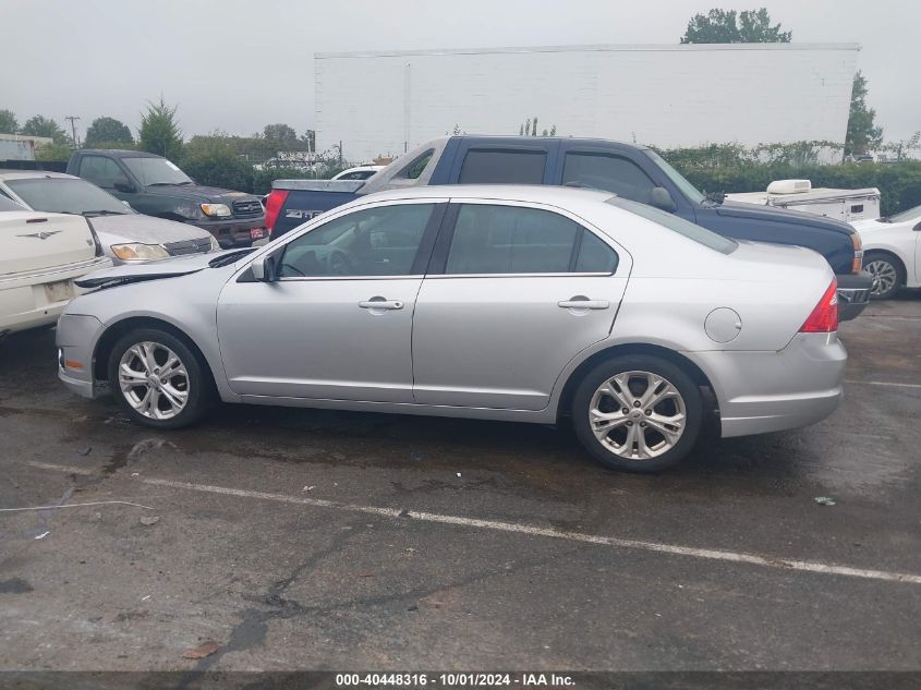 2012 Ford Fusion Se VIN: 3FAHP0HA6CR341828 Lot: 40448316