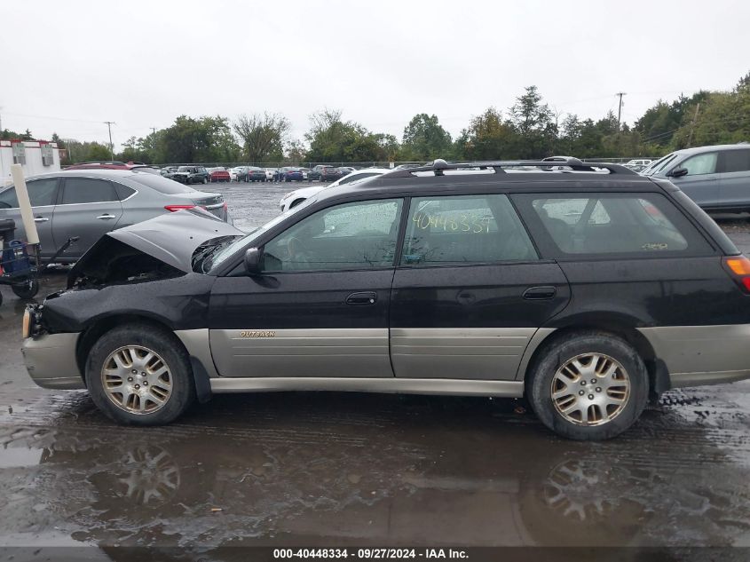 2002 Subaru Outback H6-3.0 Vdc VIN: 4S3BH896727609619 Lot: 40448334