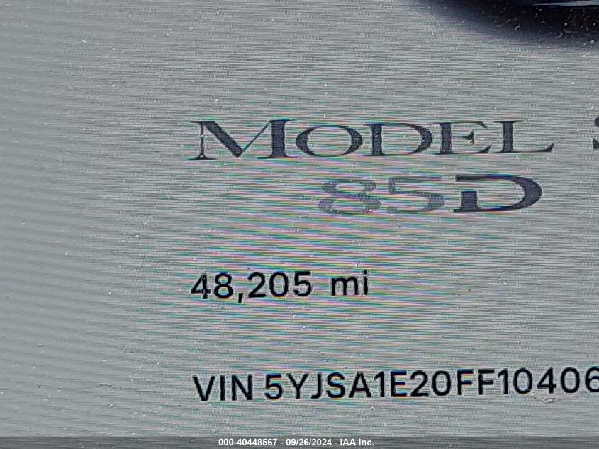 5YJSA1E20FF104066 2015 Tesla Model S 70D/85D/P85D