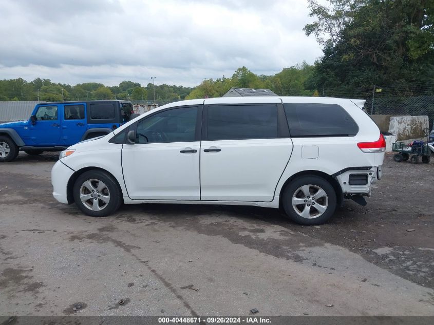 2011 Toyota Sienna Base V6 VIN: 5TDZK3DC4BS167890 Lot: 40448671