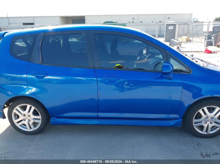 2007 Honda Fit S VIN: JHMGD38677S047696 Lot: 40448710