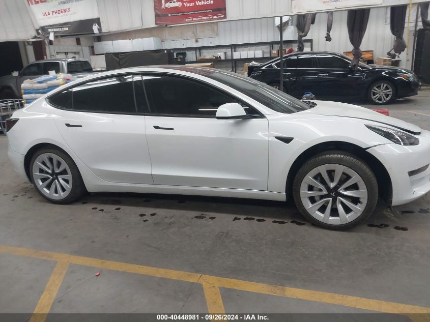 2022 Tesla Model 3 VIN: 5YJ3E1EBXNF253009 Lot: 40448981