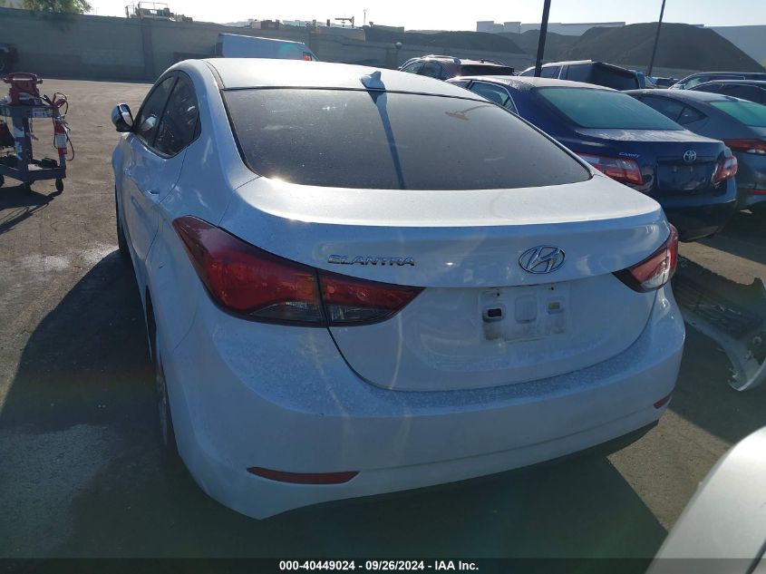 2016 Hyundai Elantra Value Edition VIN: 5NPDH4AE3GH673258 Lot: 40449024