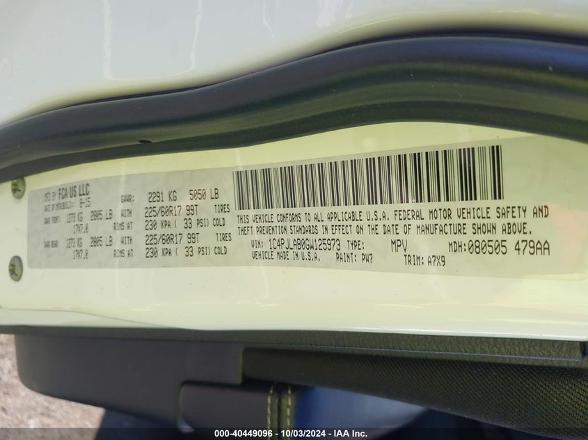 1C4PJLAB0GW125973 2016 Jeep Cherokee Sport