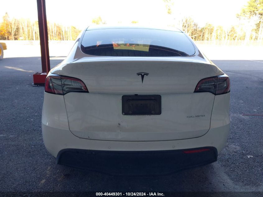 2021 Tesla Model Y Long Range Dual Motor All-Wheel Drive VIN: 5YJYGDEE3MF255520 Lot: 40449301