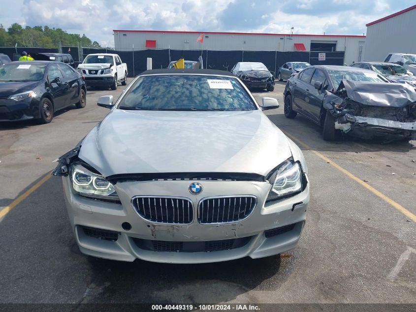 2015 BMW 640I VIN: WBALW7C53FD596246 Lot: 40449319