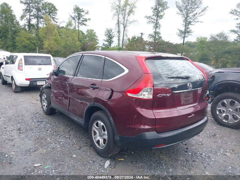 2014 Honda Cr-V Lx VIN: 5J6RM3H37EL031323 Lot: 40449375