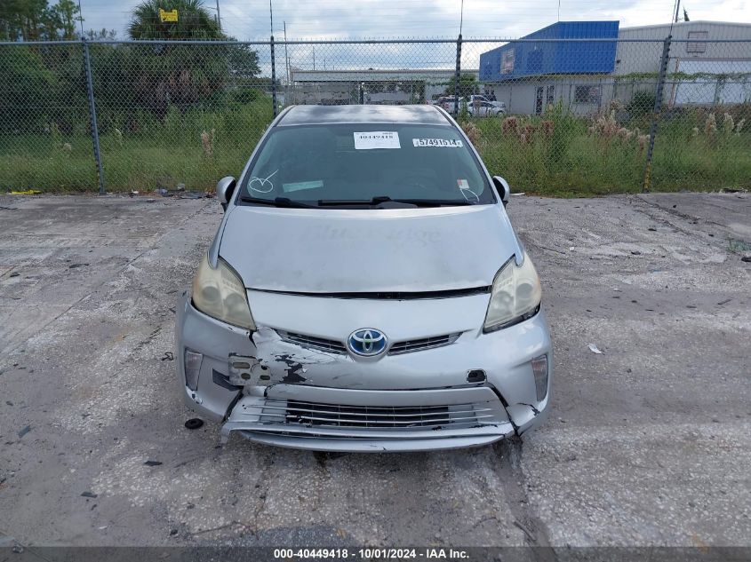 2013 Toyota Prius Two VIN: JTDKN3DU6D1724266 Lot: 40449418