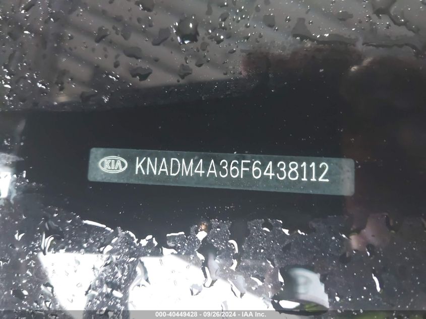 KNADM4A36F6438112 2015 Kia Rio Lx