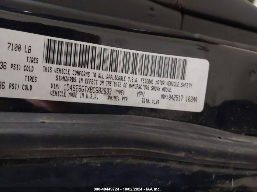 1D4SE6GTXBC682693 2011 Dodge Durango R/T