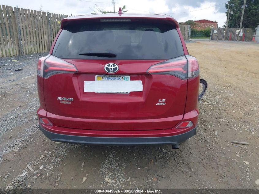 2018 Toyota Rav4 Le VIN: 2T3BFREV6JW717743 Lot: 40449876