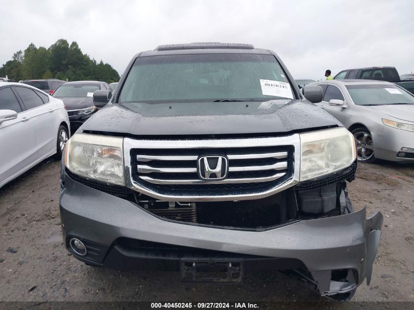 2012 Honda Pilot Touring VIN: 5FNYF4H92CB072268 Lot: 40450245