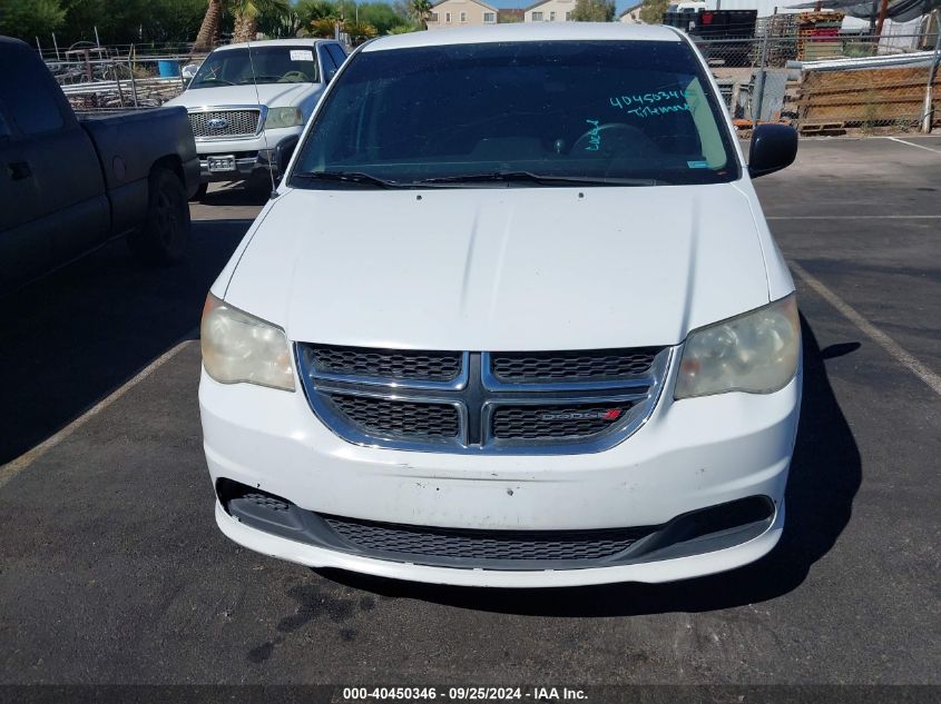 2014 Dodge Grand Caravan Avp/Se VIN: 2C4RDGBG2ER345400 Lot: 40450346