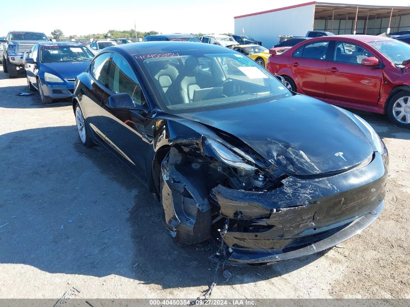 2022 Tesla Model 3 VIN: 5YJ3E1EA3NF186616 Lot: 40450354