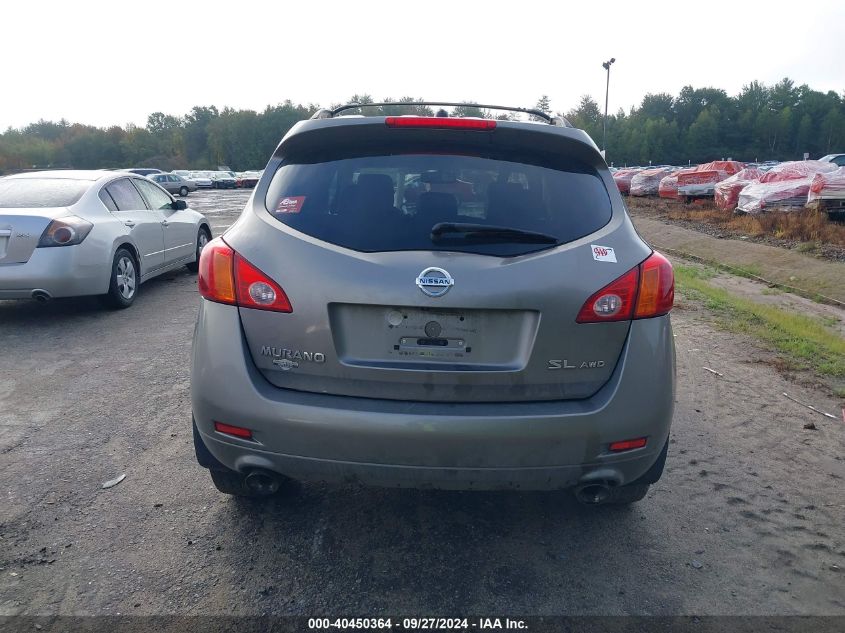 2009 Nissan Murano Sl VIN: JN8AZ18W29W111480 Lot: 40450364