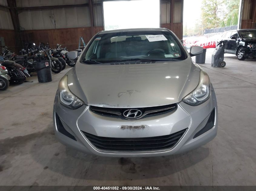 2014 Hyundai Elantra Se/Sport/Limited VIN: 5NPDH4AEXEH505940 Lot: 40451052