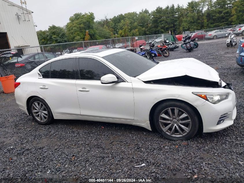 2014 Infiniti Q50 Premium VIN: JN1BV7AR0EM705755 Lot: 40451144