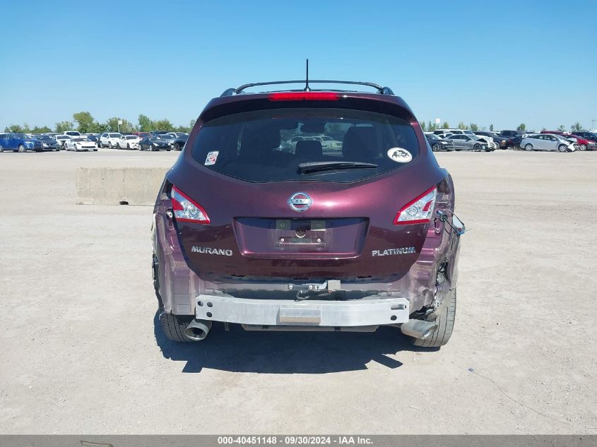 JN8AZ1MU0EW412781 2014 Nissan Murano Le