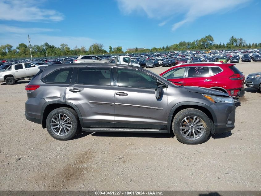 2019 Toyota Highlander Xle VIN: 5TDJZRFH0KS595900 Lot: 40451227