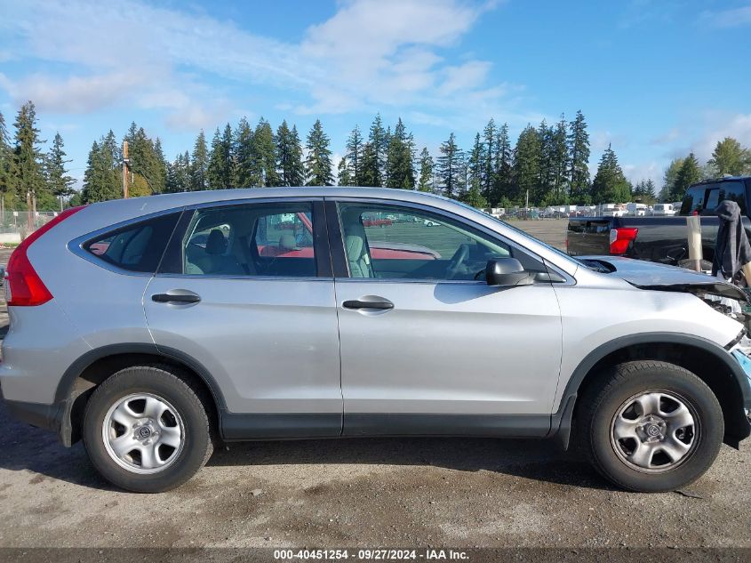 2015 Honda Cr-V Lx VIN: 5J6RM4H32FL077424 Lot: 40451254