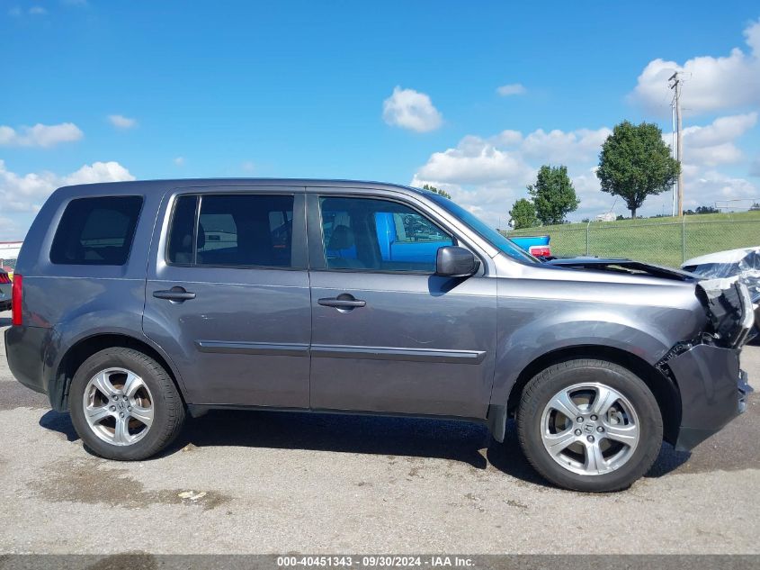 2015 Honda Pilot Ex-L VIN: 5FNYF4H55FB007335 Lot: 40451343